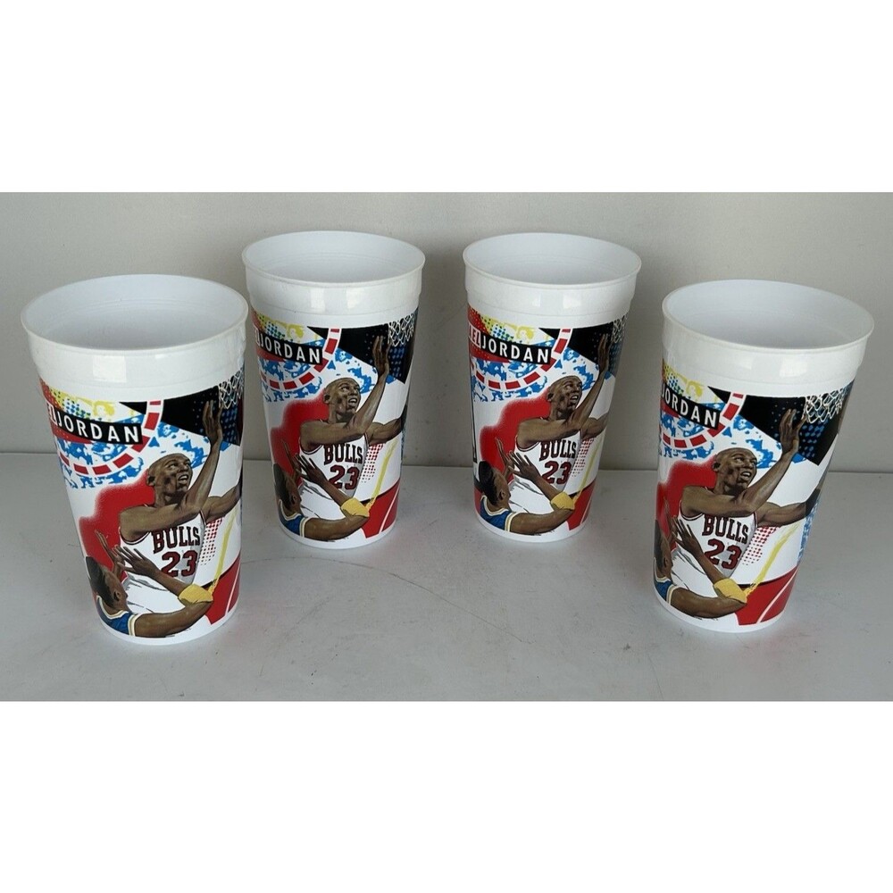 Lot of 4 NOS 1993-94 McDonald’s Michael Jordan NBA Highlight Cups #1 of 6